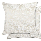 Eden Cream Jacquard Cushion Cover Pair (43cm x 43cm)