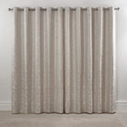 Eden Cream Lined Eyelet Jacquard Curtains