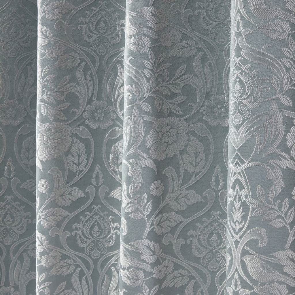 Eden Duck Egg Lined Eyelet Jacquard Curtains