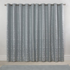 Eden Duck Egg Lined Eyelet Jacquard Curtains
