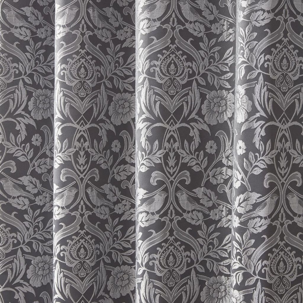 Eden Silver Lined Eyelet Jacquard Curtains