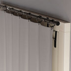 Black Extendable Door Curtain Pole
