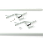 White Extendable Door Curtain Pole