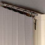 Silver Extendable Door Curtain Pole