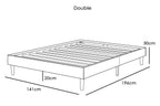 Edworth Grey Fabric Platform Bed