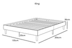 Edworth Grey Fabric Platform Bed