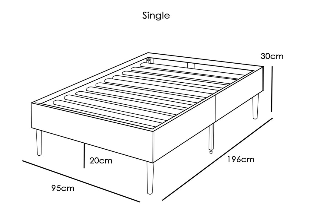 Edworth Grey Fabric Platform Bed
