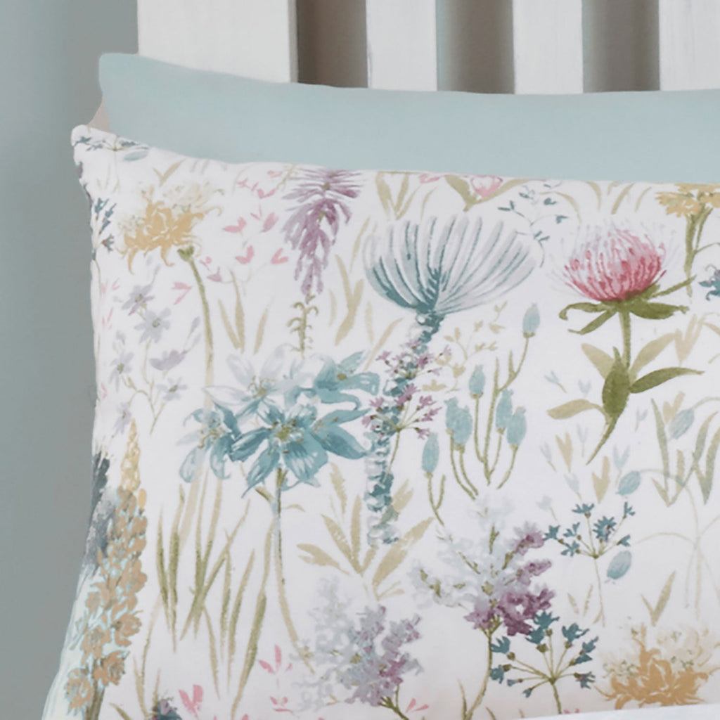 Ella Duck Egg Botanical Supersoft Duvet Set