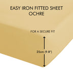 Catherine Lansfield Yellow Easy Iron Percale (25cm) Fitted Sheet