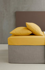 Catherine Lansfield Yellow Easy Iron Percale Extra Deep (35cm) Fitted Sheet