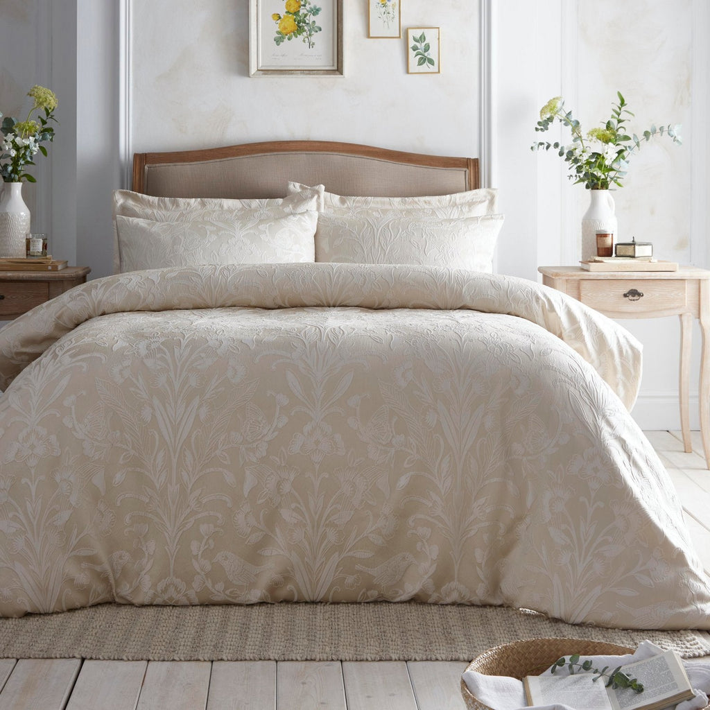 Elysia Champagne Jacquard Duvet Set