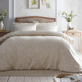 Elysia Champagne Jacquard Duvet Set