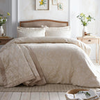 Elysia Champagne Jacquard Duvet Set