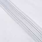 Embroidered Band White 200 Thread Count 100% Cotton Duvet Set