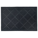 Cross Hatch Easy Care Absorbent Doormat in Black