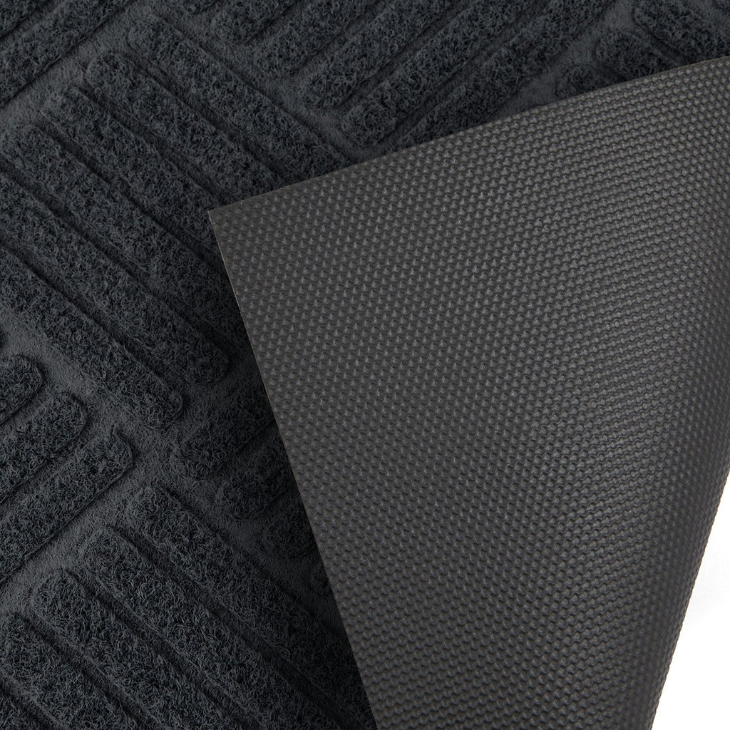 Cross Hatch Easy Care Absorbent Doormat in Black