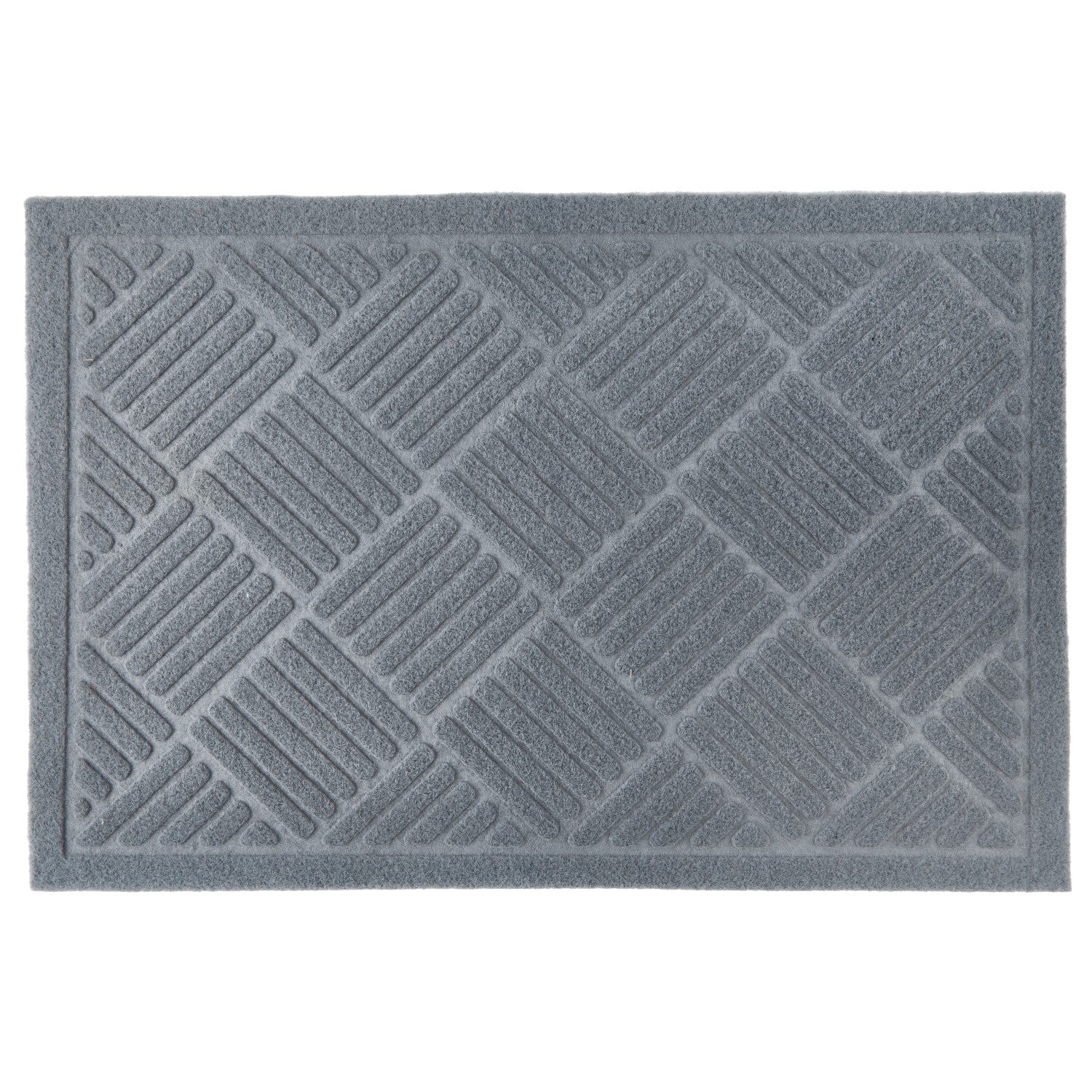 Cross Hatch Easy Care Absorbent Doormat in Grey