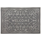 Welcome Grey Easy Care Absorbent Doormat
