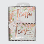 Floral Team Bride Hen Party Sashes 6 Pack