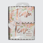 Floral Team Bride Hen Party Sashes 6 Pack- 5 Inner Pack
