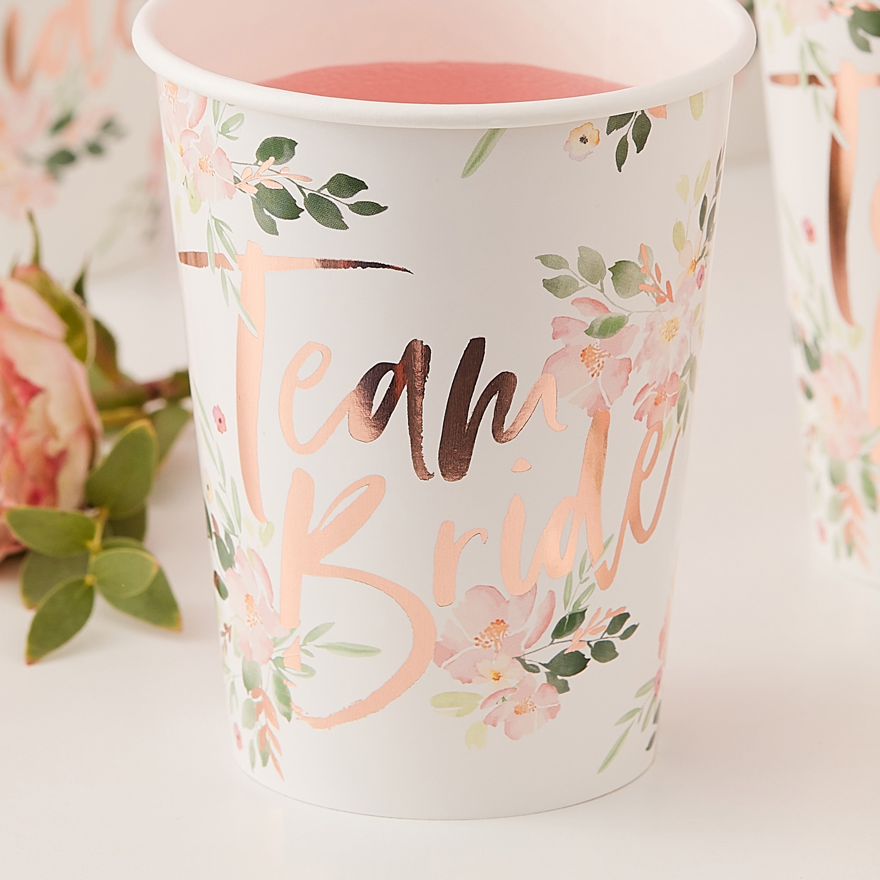 Floral Team Bride Cups- 5 Inner Pack