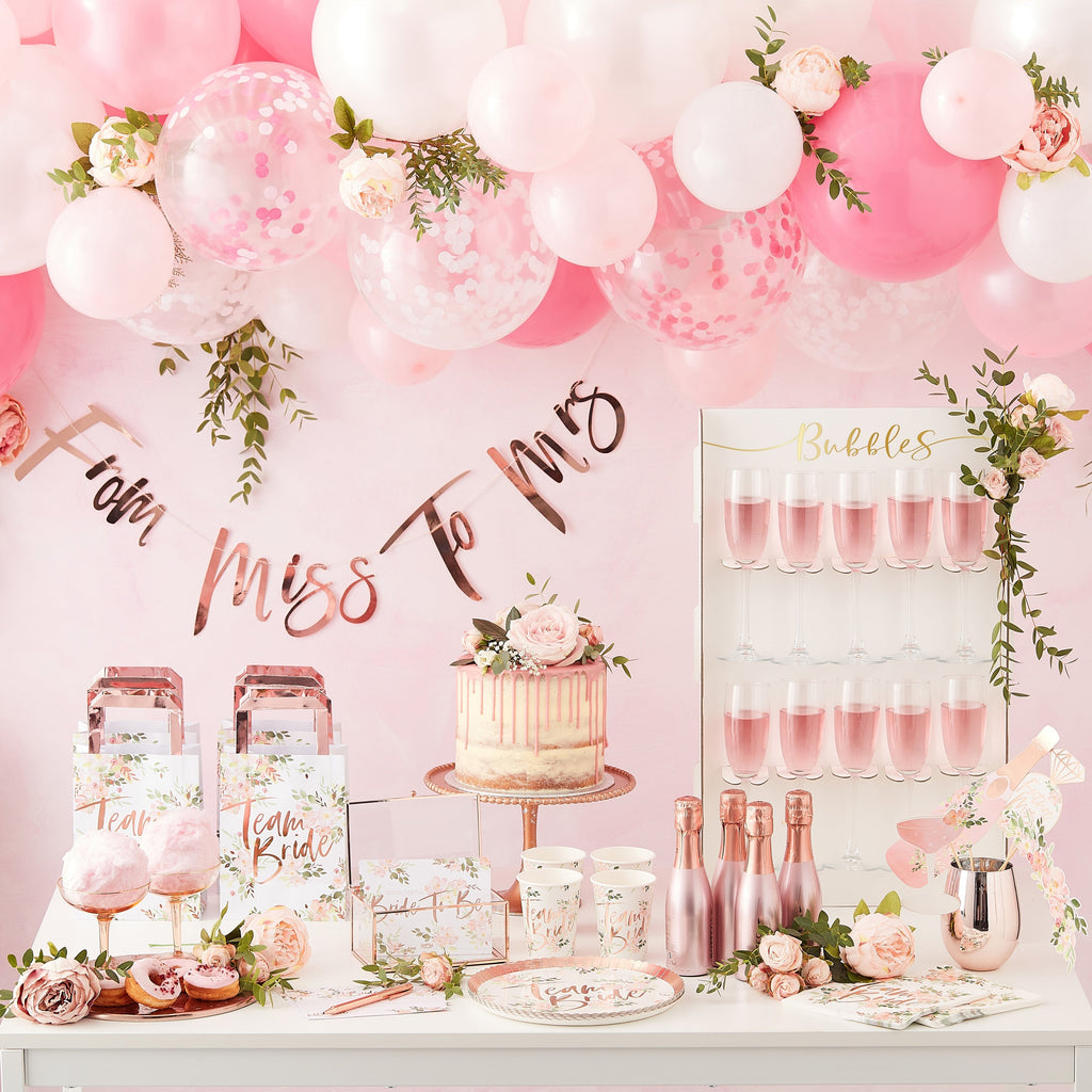 Floral Team Bride Cups- 5 Inner Pack