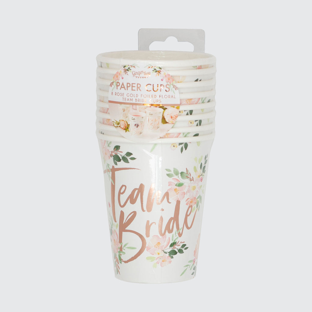 Floral Team Bride Cups- 5 Inner Pack