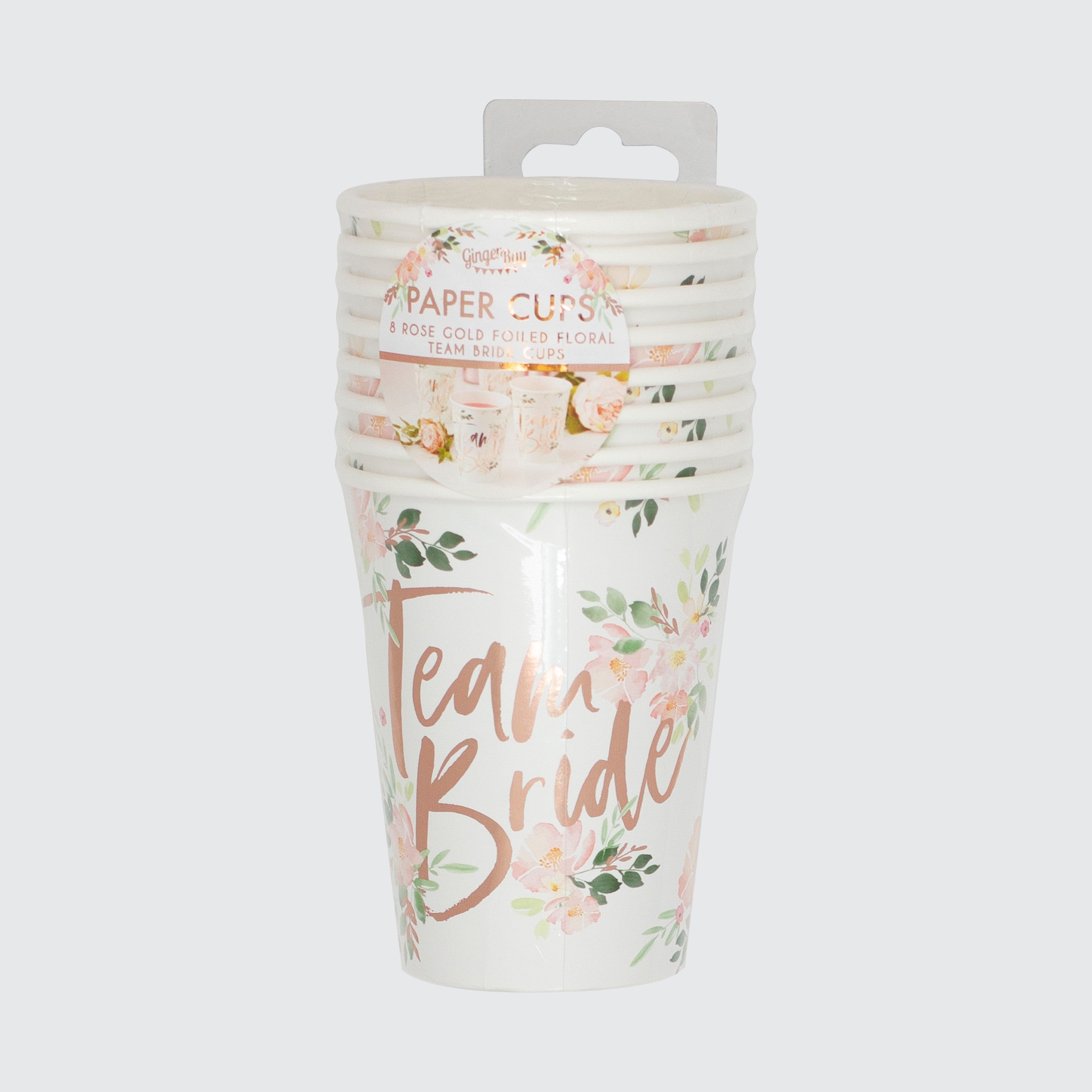 Floral Team Bride Cups- 5 Inner Pack