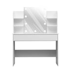 Hollywood Vanity Desk White with LED Mirror & Drawer