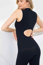 Built-In Bra Zip Front Sculpt and Control Unitard