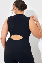 Built-In Bra Zip Front Sculpt and Control Unitard