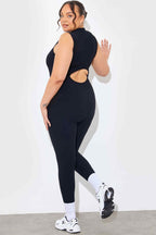 Built-In Bra Zip Front Sculpt and Control Unitard
