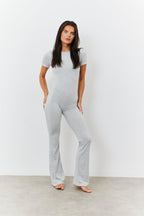 Sculpting Short Sleeve Wide Leg Jumpsuit