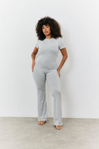 Sculpting Short Sleeve Wide Leg Jumpsuit