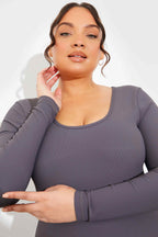 Built-In Bra Long Sleeve Sculpt and Control Short Unitard