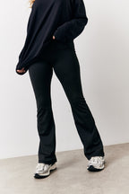 Black Flare Leg High Waisted Co-Ord Yoga Trousers