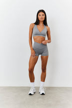 Soft Touch Cross Over Waist Cycling Shorts