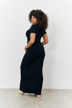 Sculpting Fold Over Waistband Maxi Skirt