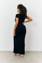 Sculpting Cap Sleeve Maxi Dress