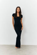 Sculpting Cap Sleeve Maxi Dress