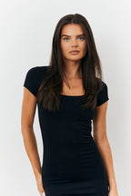 Sculpting Cap Sleeve Maxi Dress