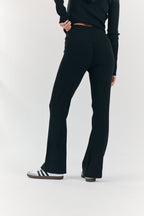 Rib Knit Co-Ord Flare Trouser