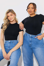 Seamless Crew Neck Snatched Shapewear Bodysuit