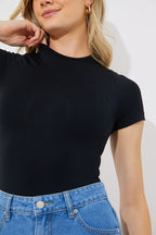 Seamless Crew Neck Snatched Shapewear Bodysuit