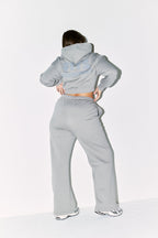 Cropped Drawstring Co-Ord Hoodie