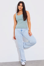Reversible Stripe Scoop Neck Top