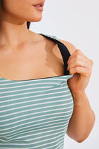 Reversible Stripe Scoop Neck Top