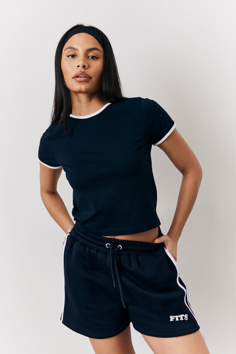 Navy Fits 90's Crew Neck T-Shirt