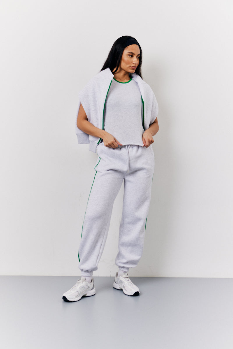 Grey Marl Fits 90's Crew Neck T Shirt