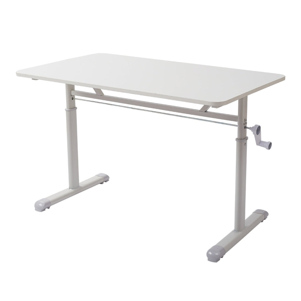 White Height Adjustable Office Desk 100cm
